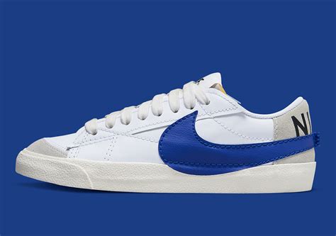 nike blazer low blue swoosh